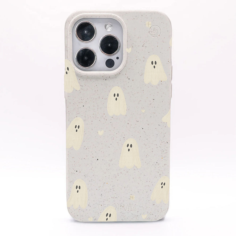 iPhone 15 pro max Hülle - Geist weiß - "LittleGhost" - nachhaltig