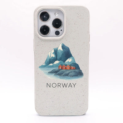 iPhone 12 pro / iPhone 12 Hülle - Norwegen weiß - "Norway" - nachhaltig
