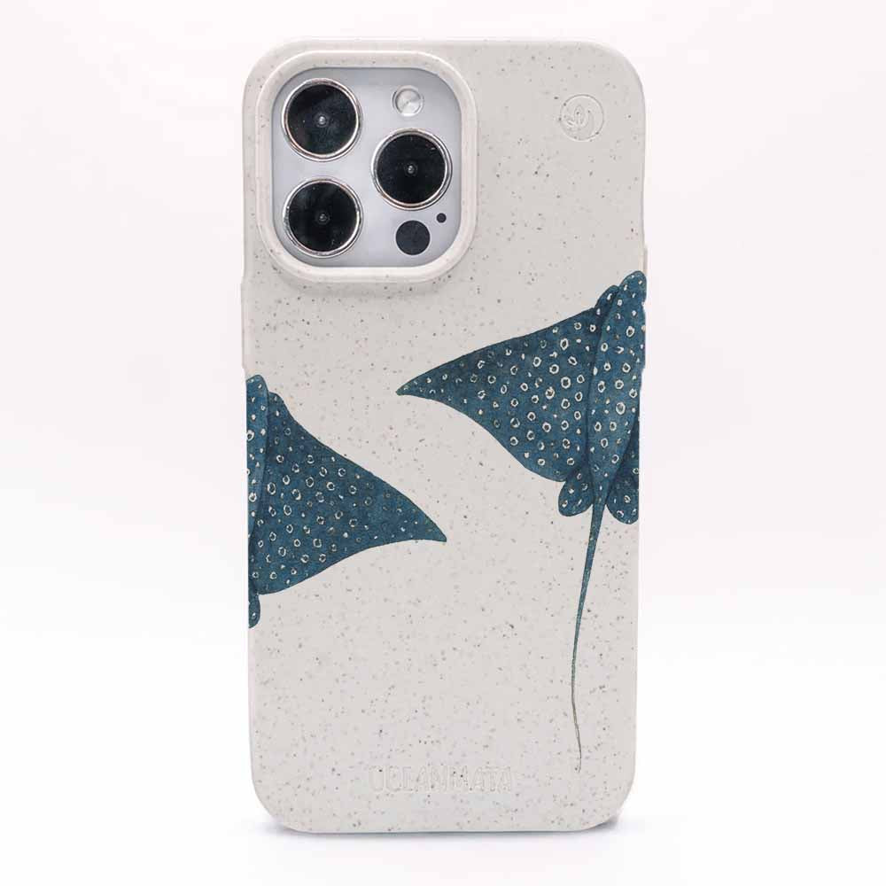 iPhone 15 pro Hülle - Ray weiß - "RayDance" - nachhaltig