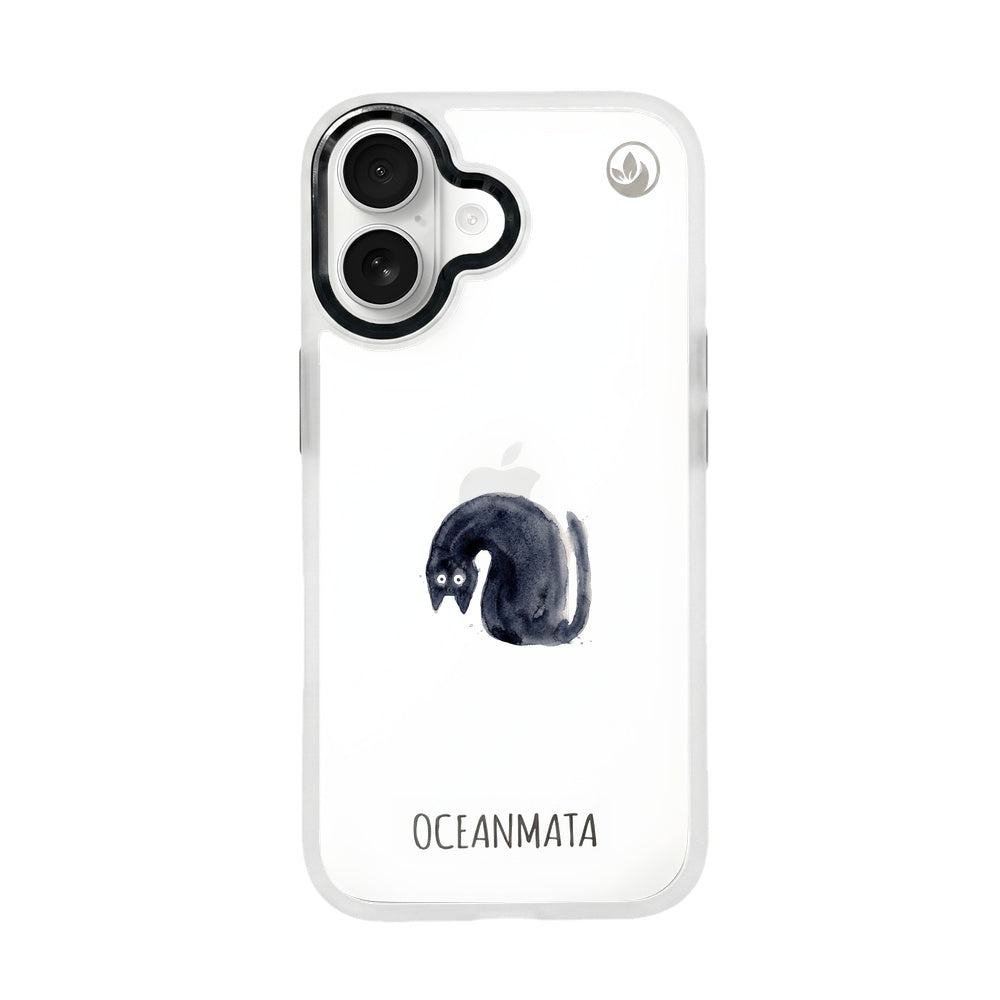 Nachhaltige Handyhülle iPhone 17 Blackcat aus Ocean Plastic — Vorderseite