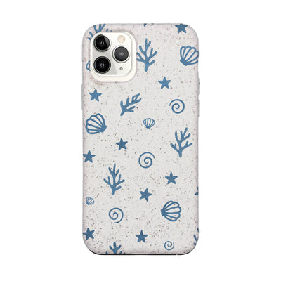 iPhone 11 pro Hülle - Korallen weiß - "BlueCoralLife" - nachhaltig