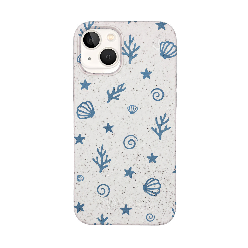 iPhone 13 mini Hülle - Korallen weiß - "BlueCoralLife" - nachhaltig