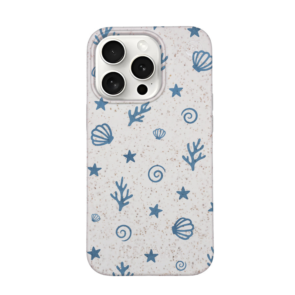 iPhone 15 pro max Hülle - Korallen weiß - "BlueCoralLife" - nachhaltig