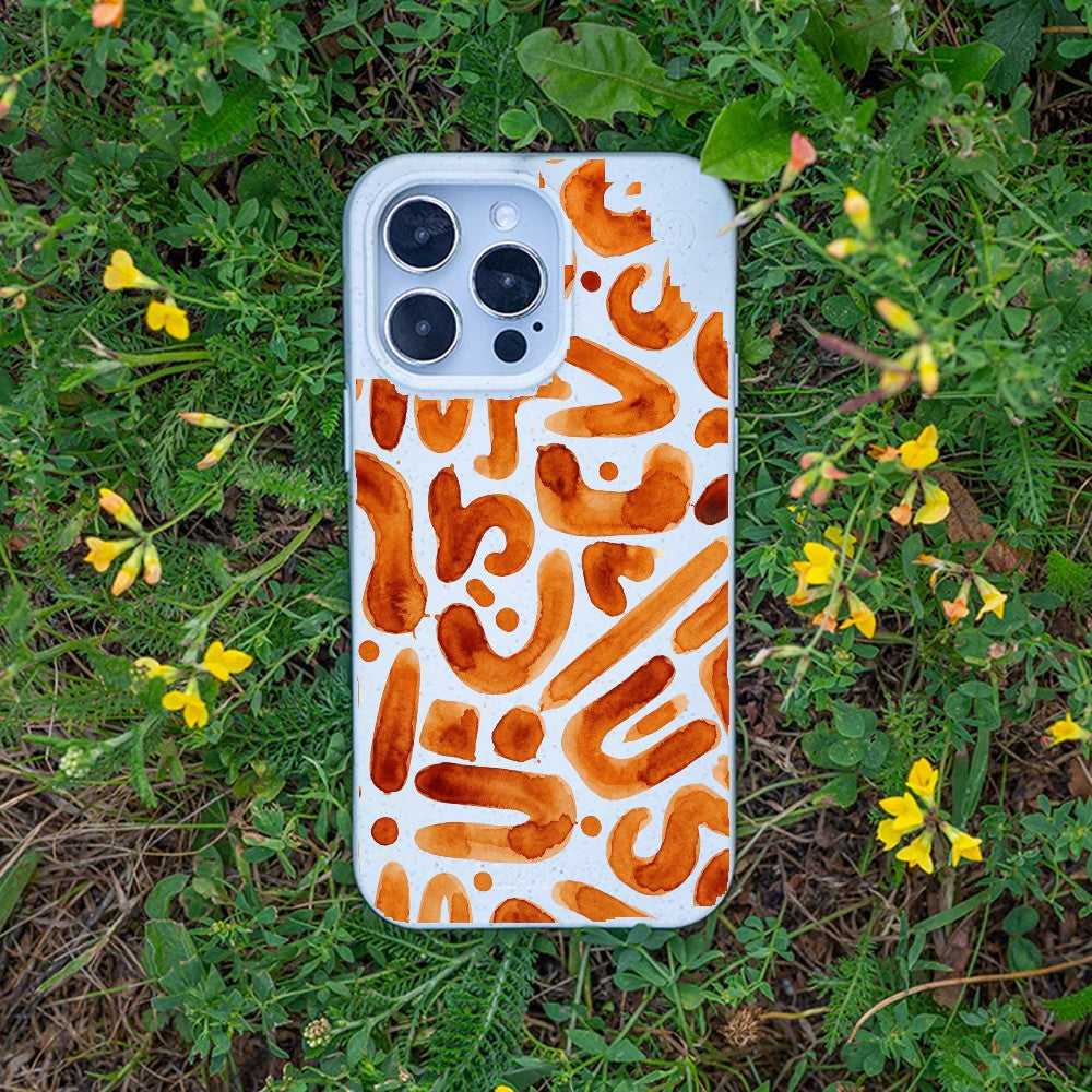 Biologisch abbaubare Handyhülle iPhone 13 pro max Buchstabensuppe — kompostierbar — Bonus