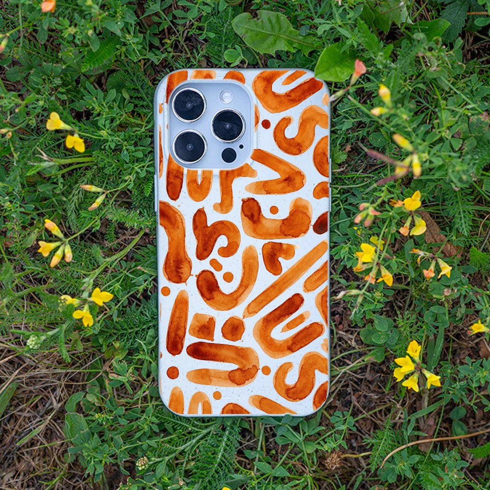 Biologisch abbaubare Handyhülle iPhone 17 Air Buchstabensuppe — kompostierbar — Bonus