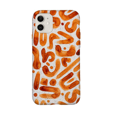 iPhone 11 Hülle - orange - "buchstabensuppe" - nachhaltig