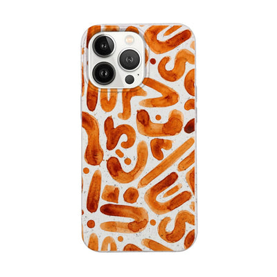 iPhone 13 pro Hülle - orange - "buchstabensuppe" - nachhaltig
