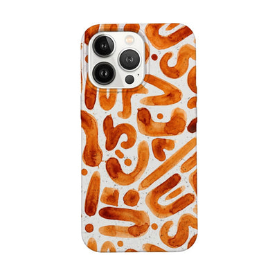 iPhone 13 pro Hülle - orange - "buchstabensuppe" - nachhaltig