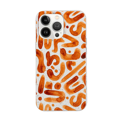 iPhone 13 pro max Hülle - orange - "buchstabensuppe" - nachhaltig