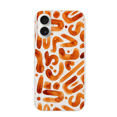 iPhone 17 Hülle - orange - "buchstabensuppe" - nachhaltig