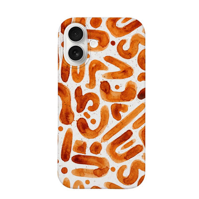 iPhone 17 Hülle - orange - "buchstabensuppe" - nachhaltig