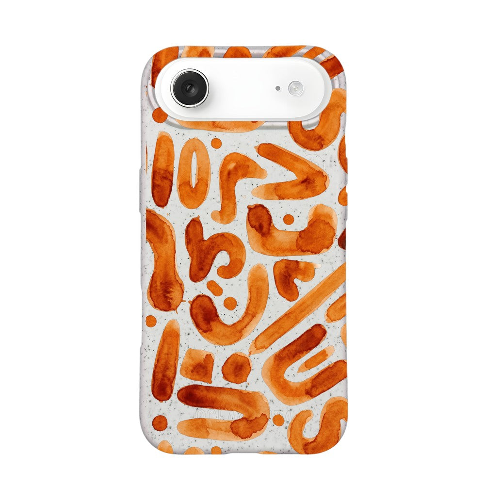 Biologisch abbaubare Handyhülle iPhone 17 Air Buchstabensuppe — kompostierbar — Vorderseite
