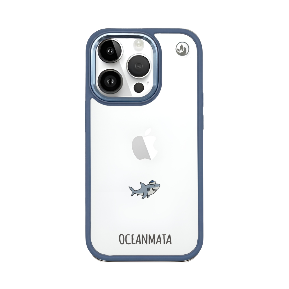 iPhone 14 pro max Hülle - Hai blau - "Captain Shark" - nachhaltig