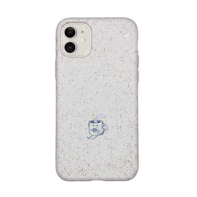 iPhone 11 Case - white - "coffeelove" - sustainable