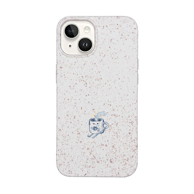 iPhone 14 Case - white - "coffeelove" - sustainable