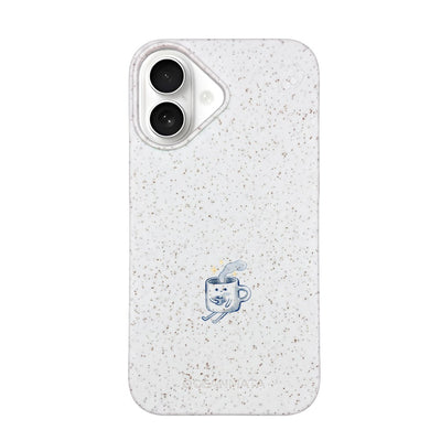 iPhone 16 Case - white - "coffeelove" - sustainable