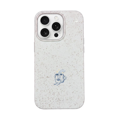 iPhone 16 Pro Case - white - "coffeelove" - sustainable