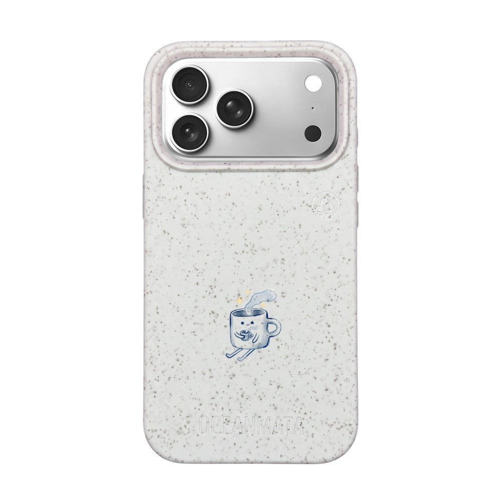 iPhone 17 Pro Case - white - "coffeelove" - sustainable