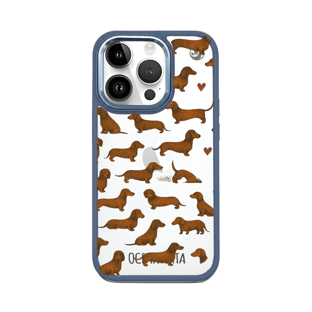 iPhone 14 Pro Max hoesje - Teckel - "Teckel" - duurzaam