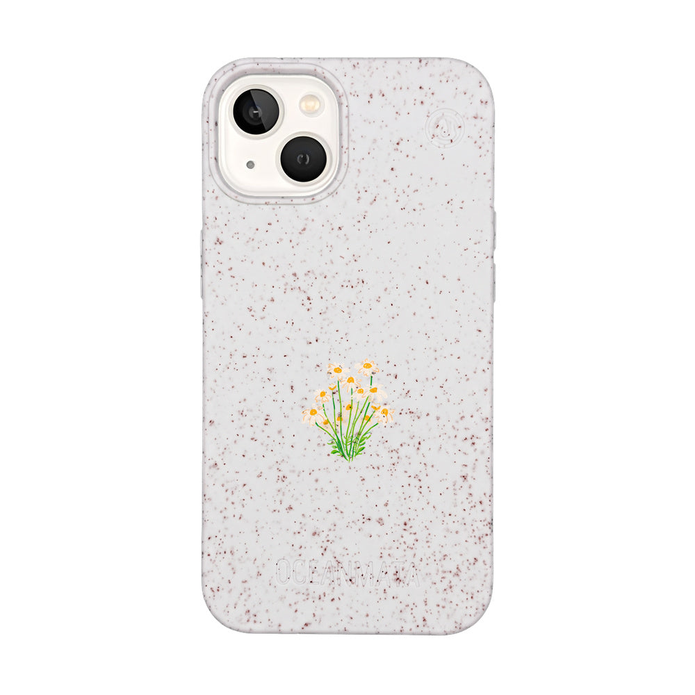 iPhone 13 Hülle - Blumen weiß - "Daisy" - nachhaltig