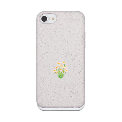 iPhone SE/7/8 Hülle - Blumen weiß - "Daisy" - nachhaltig