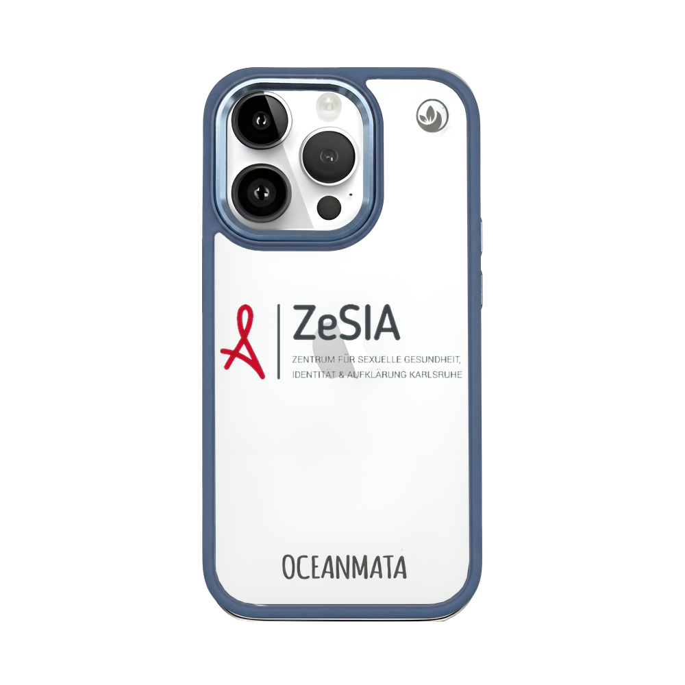 ZeSIA Karlsruhe × OceanMata Hülle Clear – iPhone 14 pro (Muster)