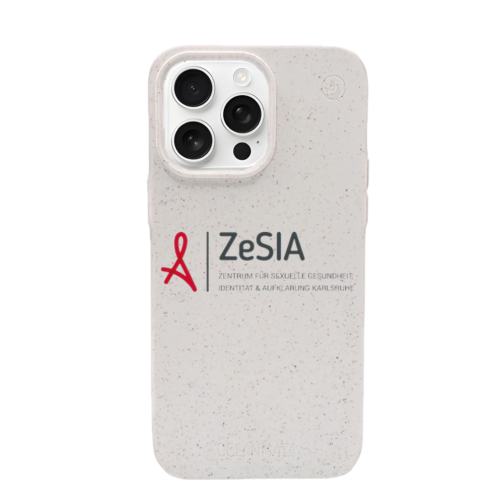ZeSIA Karlsruhe × OceanMata Hülle Weiß – iPhone 16 pro max (Muster)