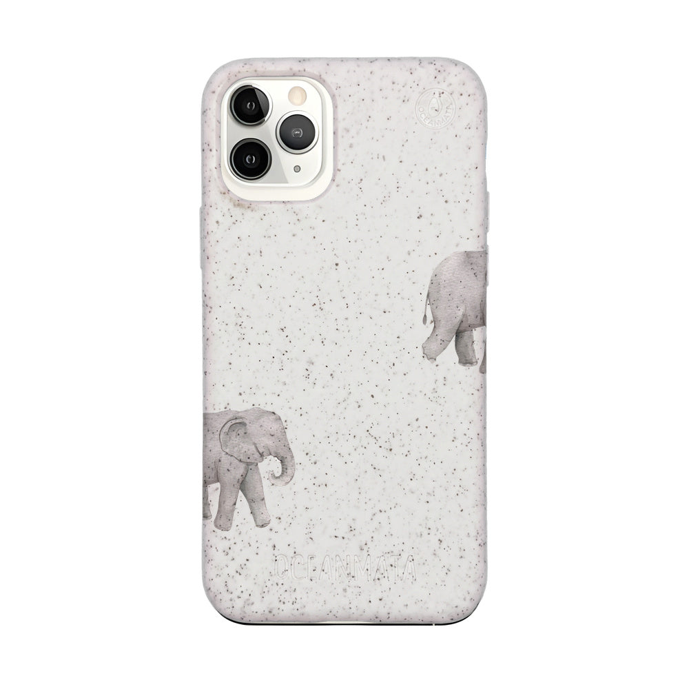 iPhone 11 pro Hülle - Elefant weiß - "Ele-Fant" - nachhaltig