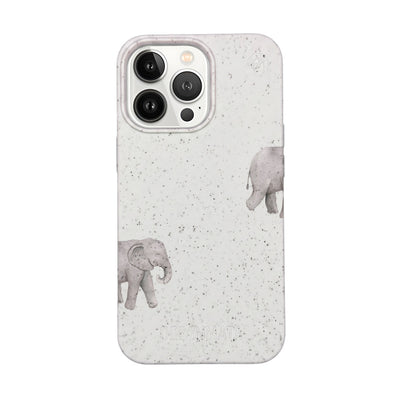 iPhone 13 Pro Max Case - Elephant White - "Ele-Fant" - sustainable