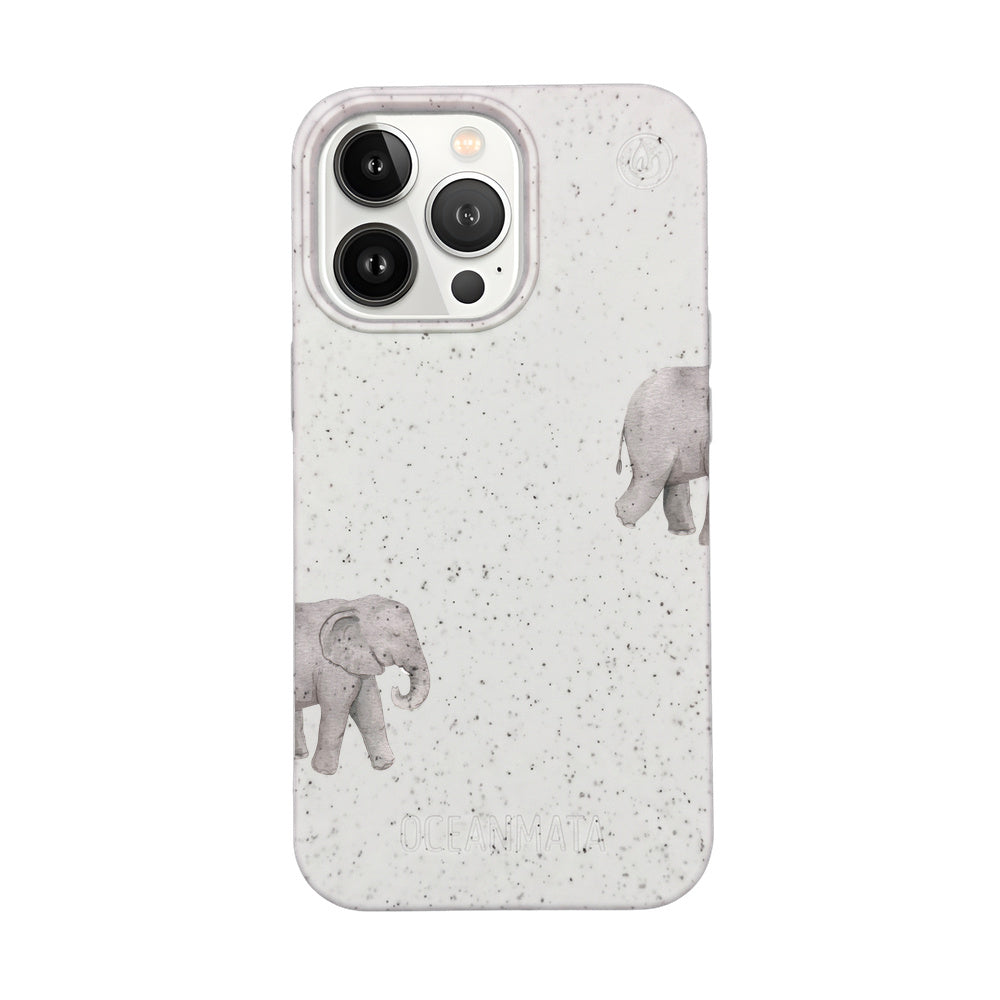 iPhone 13 pro max Hülle - Elefant weiß - "Ele-Fant" - nachhaltig