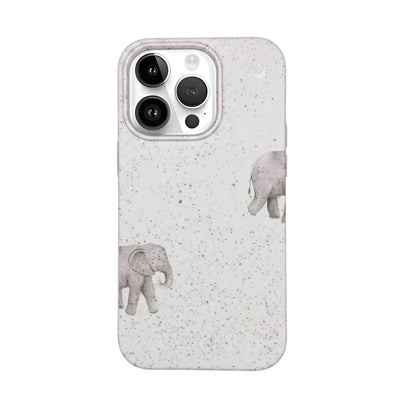 iPhone 14 Pro Case - Elephant White - "Ele-Fant" - sustainable