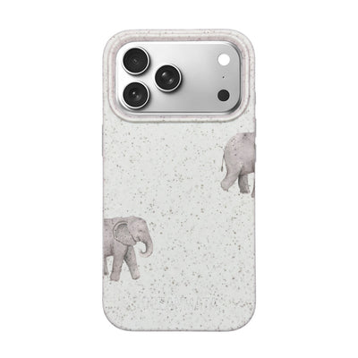 iPhone 18 Pro Max / 17 Pro Max Hülle - Elefant weiß - "Ele-Fant" - nachhaltig