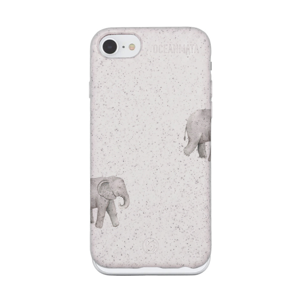 iPhone SE/7/8 Hülle - Elefant weiß - "Ele-Fant" - nachhaltig