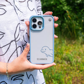 iPhone 12 pro / iPhone 12 Hülle - Delfin - "Finni" - nachhaltig