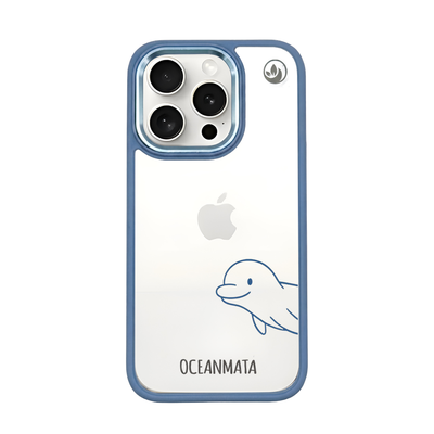 iPhone 15 pro hoesje - Dolfijn - "Finni" - duurzaam
