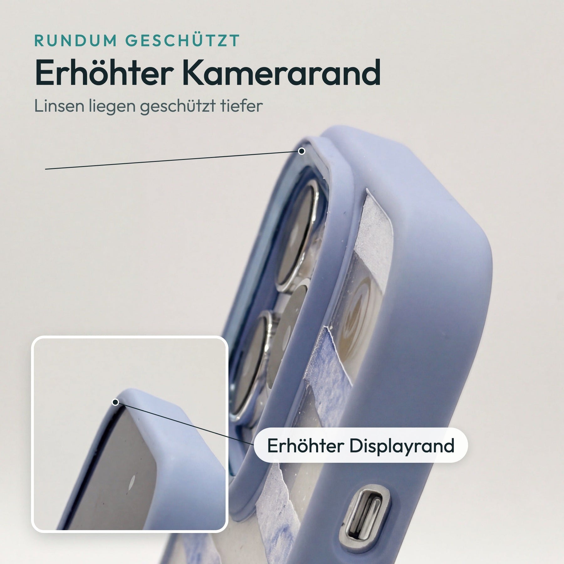 iPhone 11 pro Hülle - Taucher blau - "DeepDive" — erhöhter Kamerarand und Displayrand