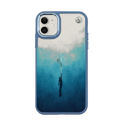 iPhone 11 hoesje - Freedive Blue - "Freedive" - ​​​​duurzaam