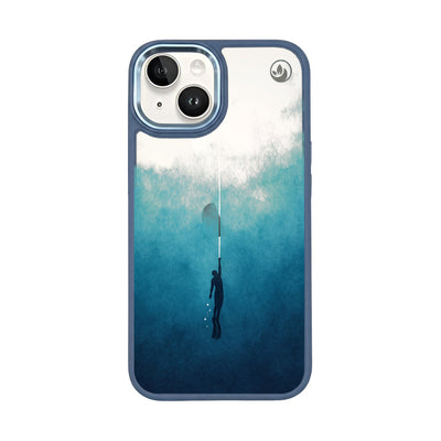 iPhone 14 Hülle - Freedive blau - "Freedive" - nachhaltig