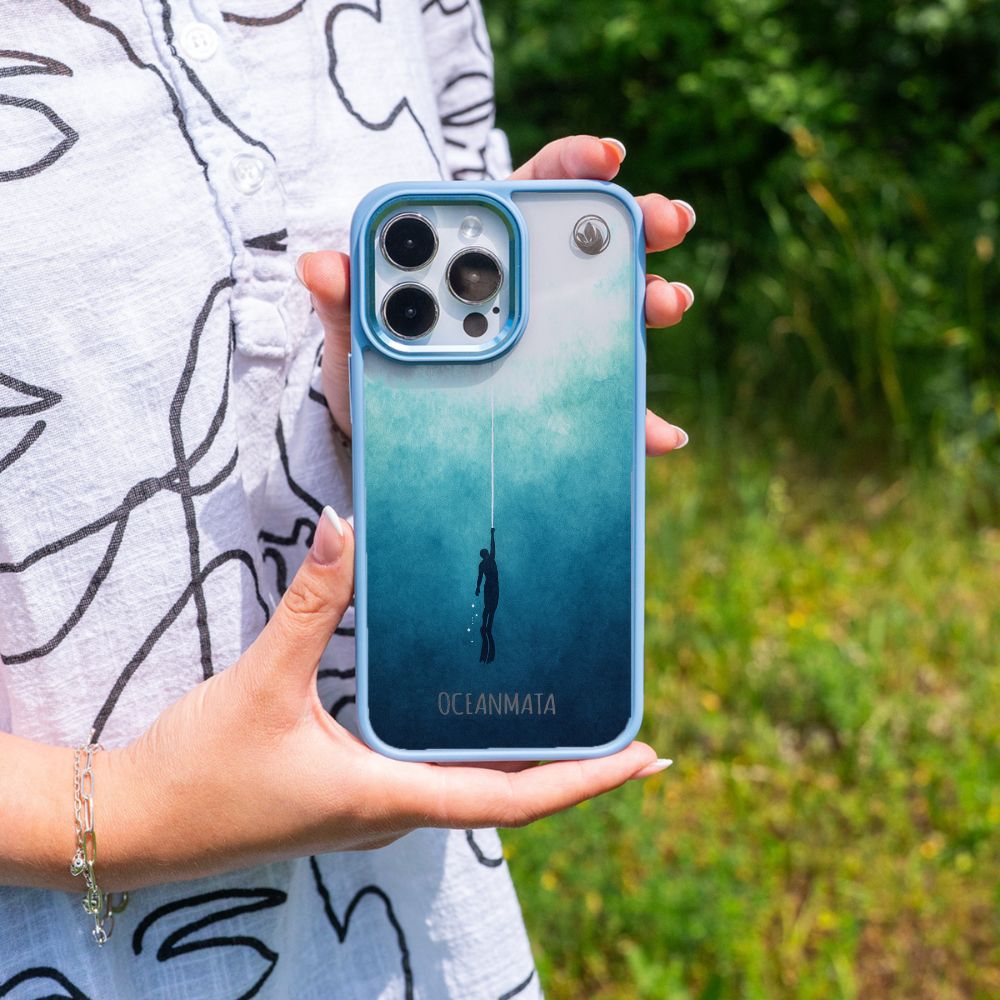 iPhone 16 pro max Hülle - Freedive blau - "Freedive" - nachhaltig