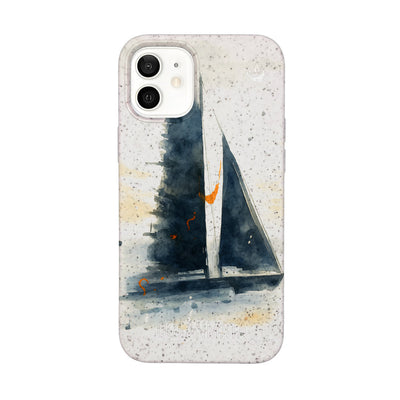 iPhone 12 mini Case - Sailing white - "Golden Horizon" - sustainable