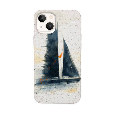 iPhone 13 mini Case - Sailing white - "Golden Horizon" - sustainable