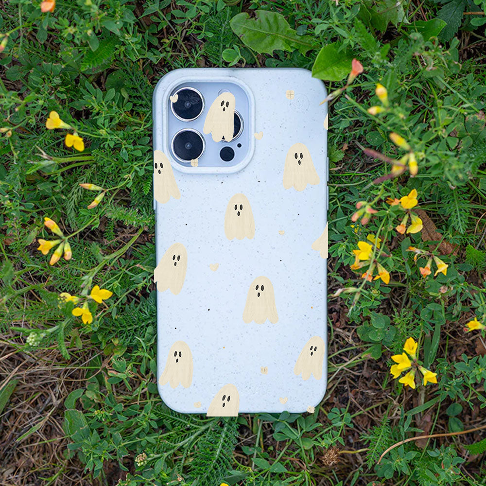 iPhone 16 Hülle - Geist weiß - "LittleGhost" - nachhaltig
