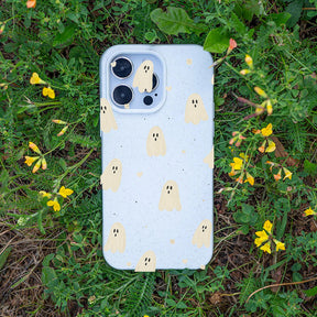 iPhone 13 Hülle - Geist weiß - "LittleGhost" - nachhaltig