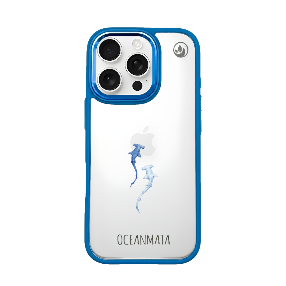 iPhone 16 pro Hülle - hai blau - "Hammerhead" - nachhaltig