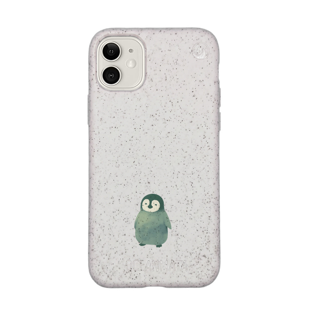 iPhone 11 Hülle - Pinguin weiß - "HappyPinguin" - nachhaltig