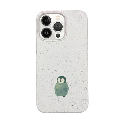 iPhone 13 Pro Case - Penguin White - "HappyPenguin" - sustainable