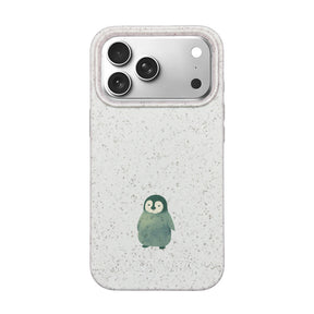 Biologisch abbaubare Handyhülle iPhone 18 Pro / 17 Pro Happypinguin — kompostierbar — Vorderseite