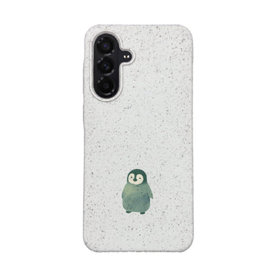 Samsung A56 Hülle - Pinguin weiß - "HappyPinguin" - nachhaltig