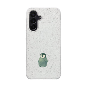Biologisch abbaubare Handyhülle Samsung A56 Happypinguin — kompostierbar — Vorderseite