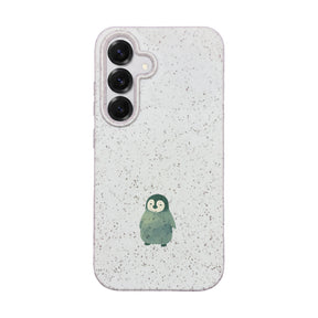 Biologisch abbaubare Handyhülle Samsung S25 Happypinguin — kompostierbar — Vorderseite